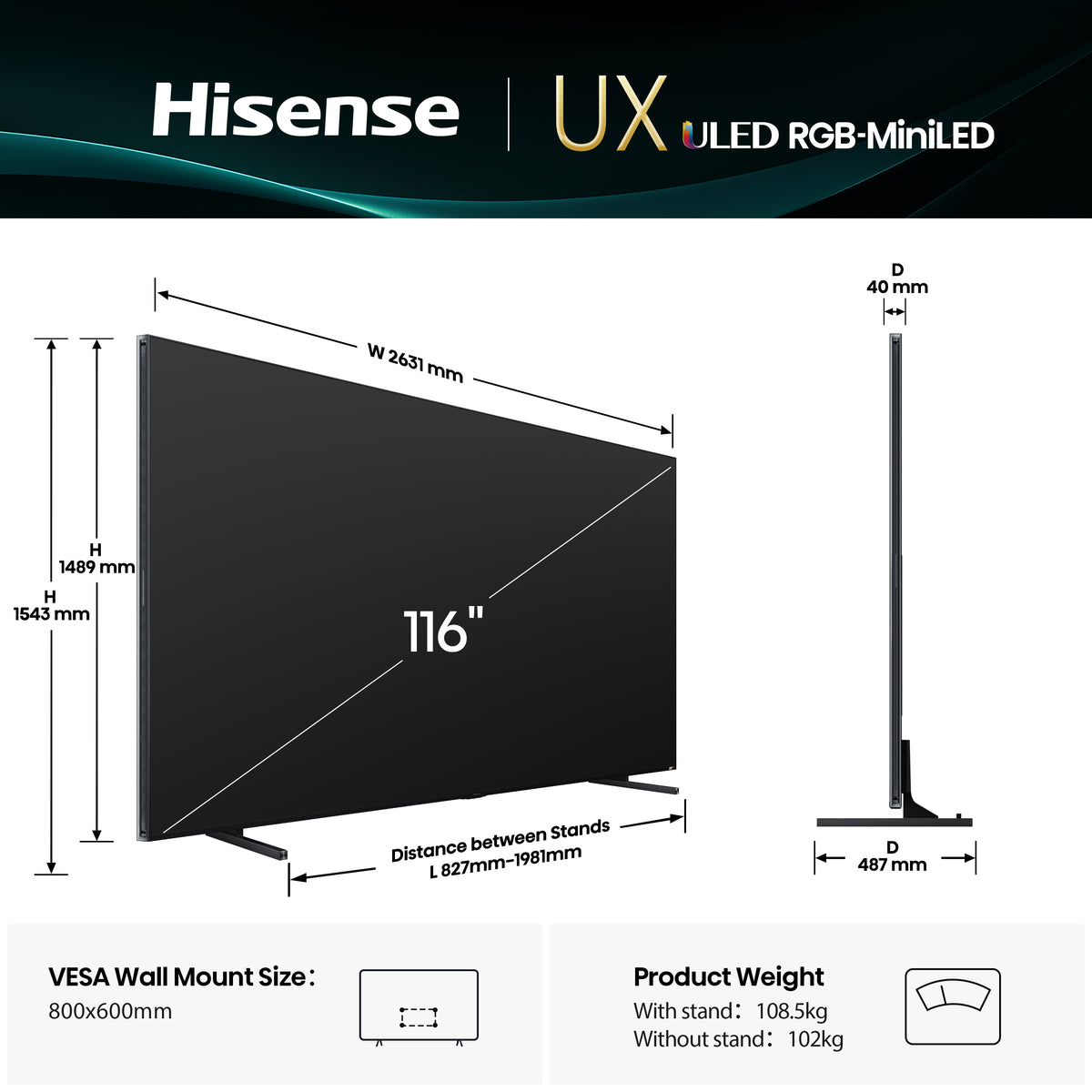 Hisense Led 116UX Uled Quantum Dot