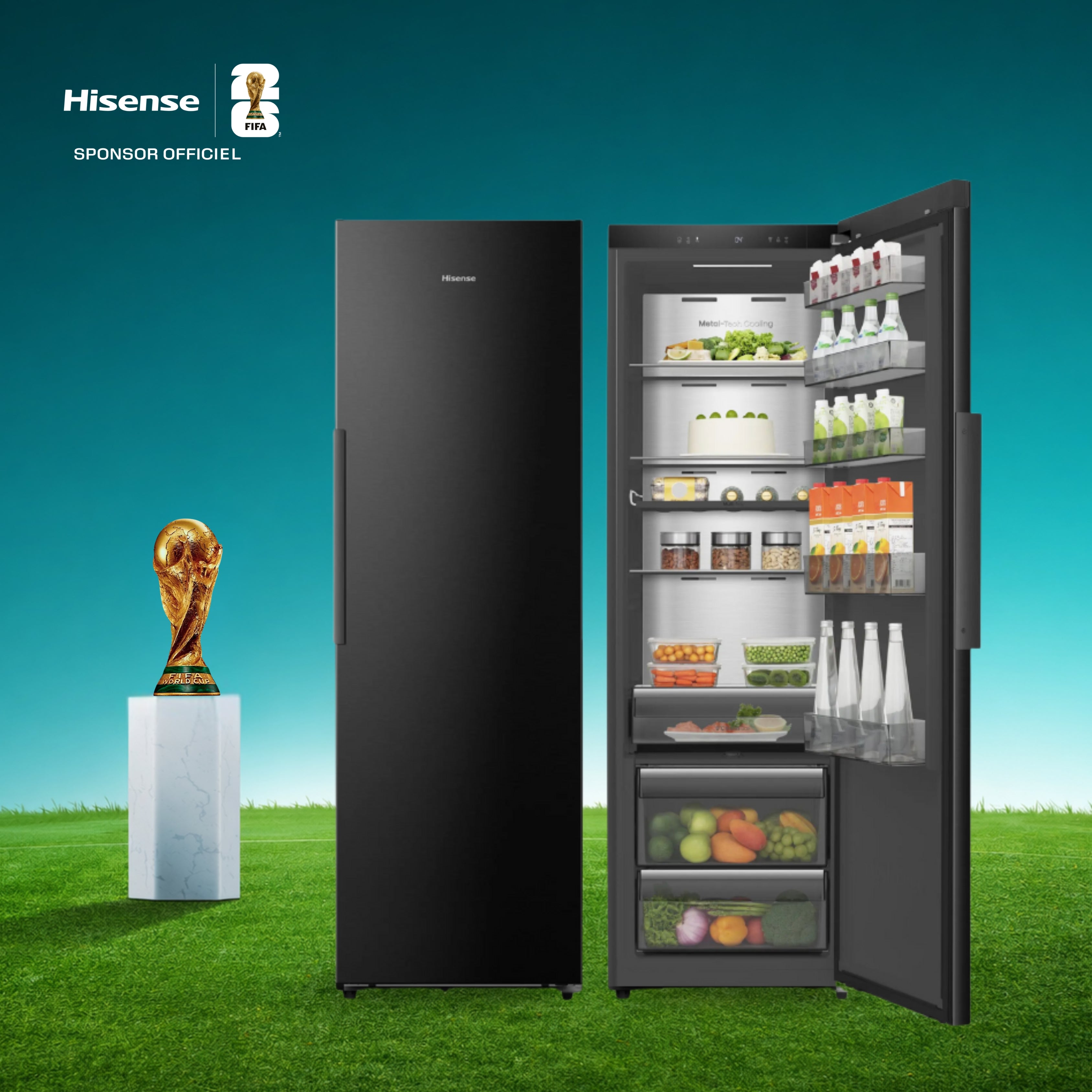 Réfrigérateur Hisense 330L Noir No Frost - RL5K330GSFC
