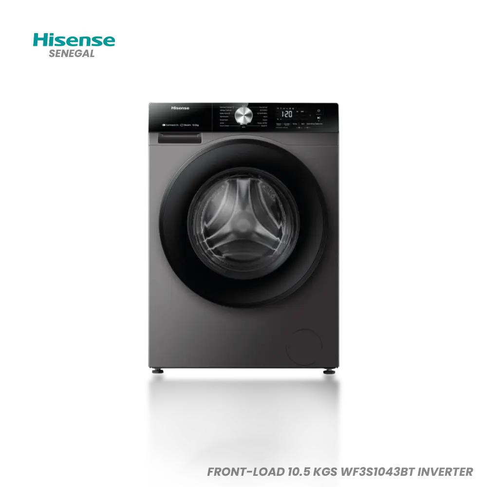 HISENSE MACHINE A LAVER FRONT-LOAD 10.5 KGS WF3S1043BT INVERTER Hometech SA
