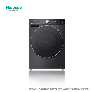 HISENSE MACHINE A LAVER FRONT-LOAD 12KG DRYER 8KG WD5S1245BB INVERTER Hometech SA