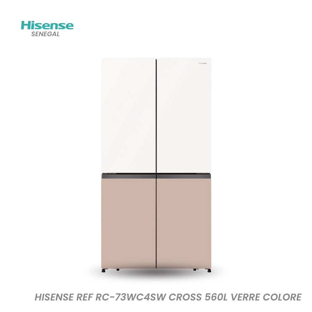 Hisense REF RC-73WC4SW Cross 560L Verre Coloré Inverter