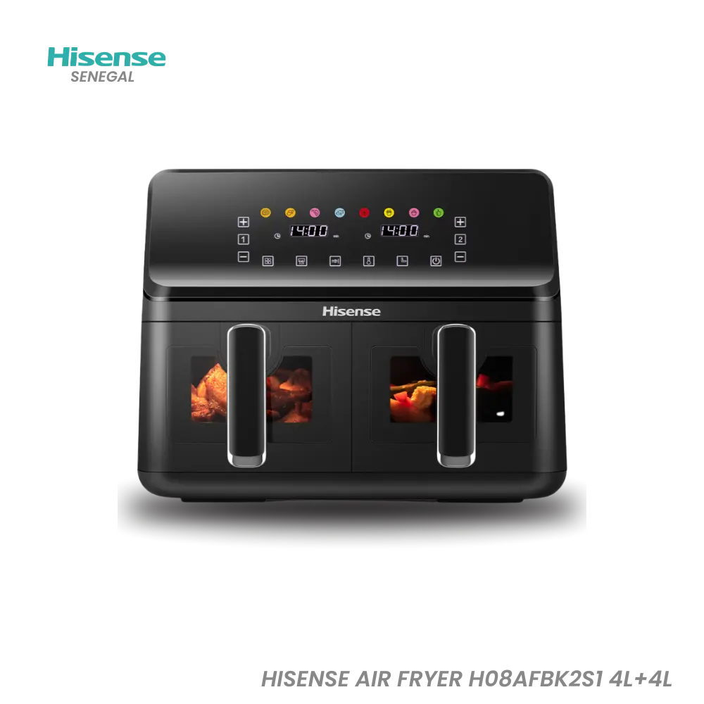 HISENSE AIR FRYER H08AFBK2S1 4L+4L Hometech SA