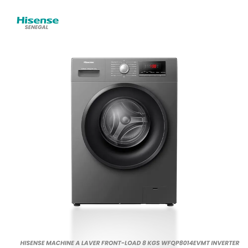 HISENSE MACHINE A LAVER FRONT-LOAD 8 KGS WFQP8014EVMT INVERTER Hometech SA