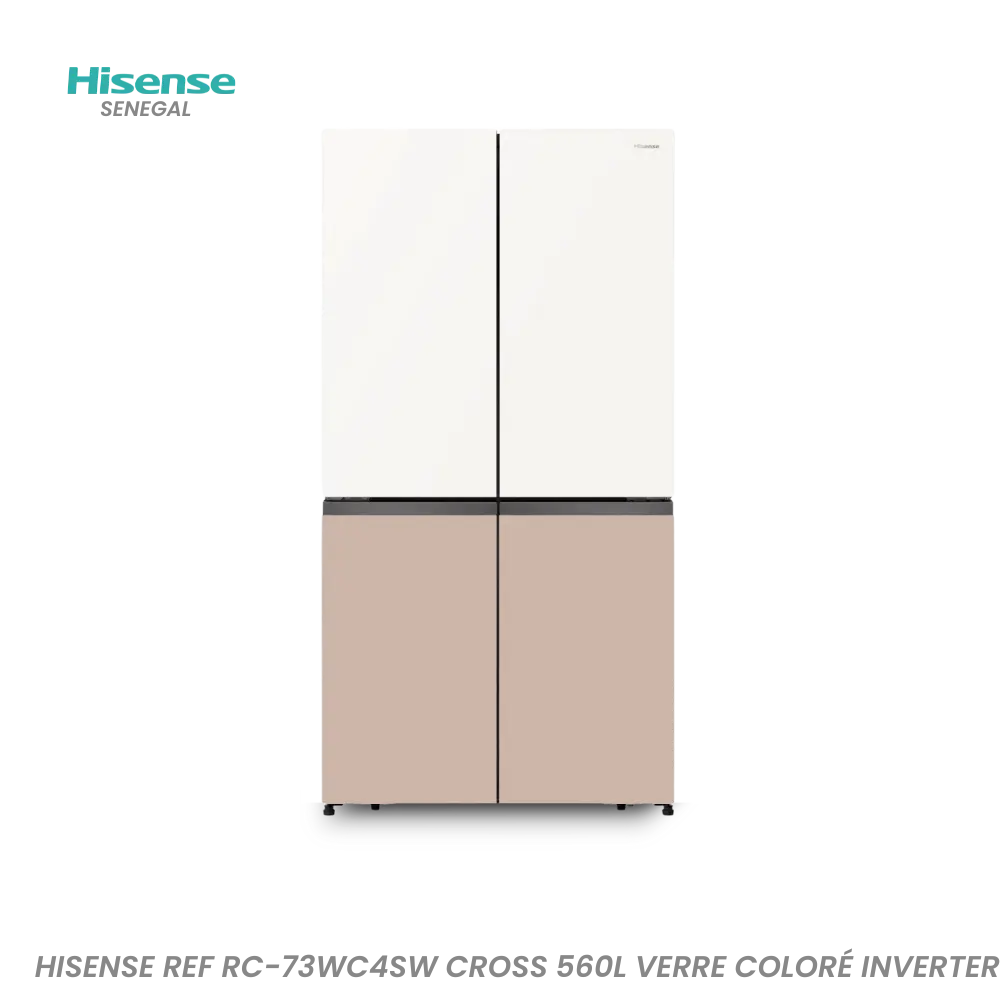 HISENSE REF RC-73WC4SW CROSS 560L VERRE COLORÉ INVERTER Hometech SA