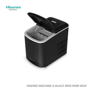 HISENSE MACHINE A GLACE 15KG NOIR-INOX Hometech SA