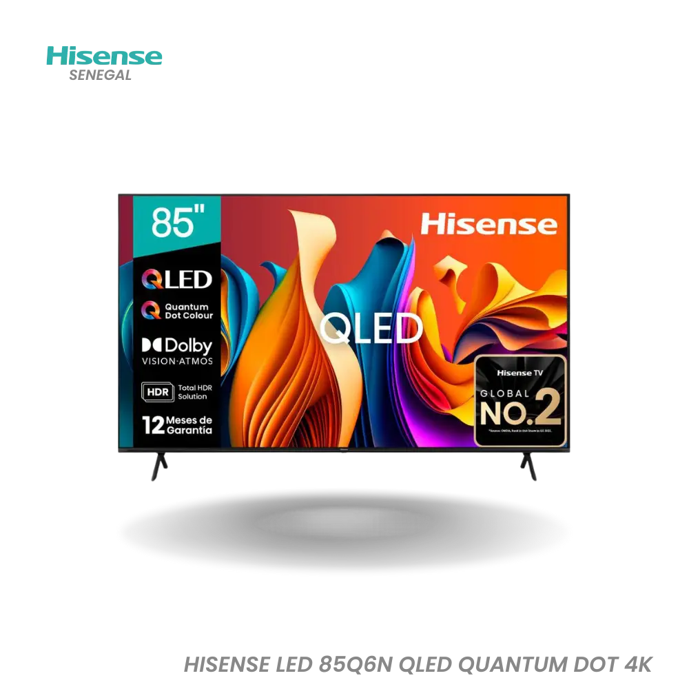 HISENSE LED 85Q6N QLED-QUANTUM-DOT 4K SMART-VIDAA Hometech SA