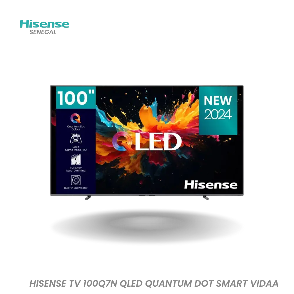 HISENSE LED-100Q7N-QLED QUANTUM-DOT 4K SMART-VIDAA Hometech SA