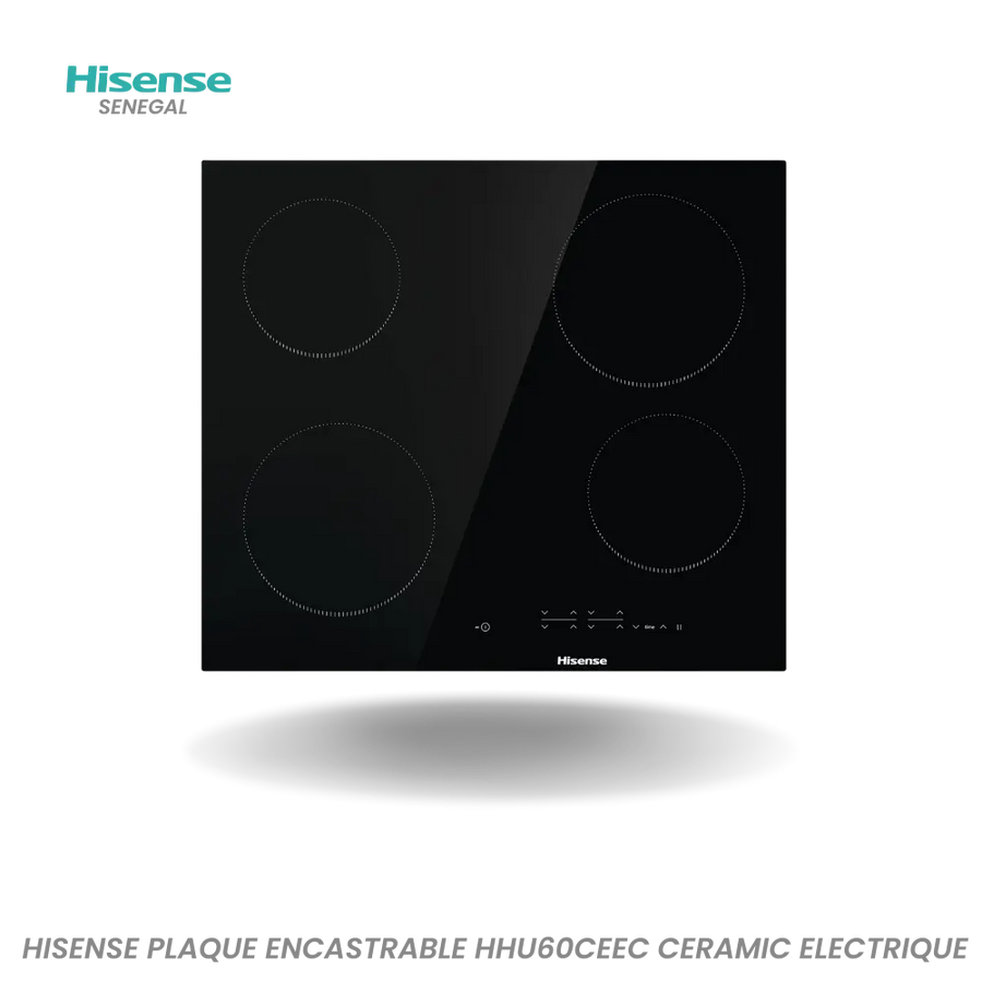HISENSE PLAQUE ENCASTRABLE HHU60CEEC 60CM CERAMIC ELECTRIQUE Hometech SA
