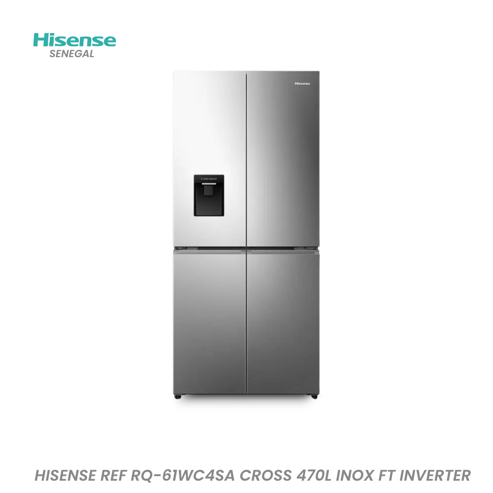 HISENSE REF RQ-61WC4SA CROSS 470L INOX FT INVERTER Hometech SA