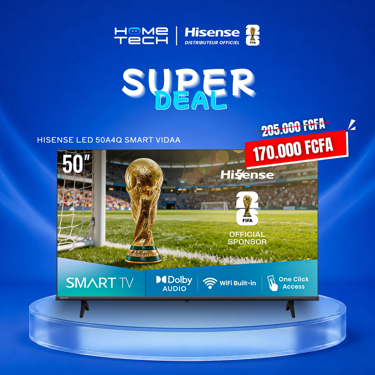 Hisense TV LED 50" Smart Full HD - 50A4Q