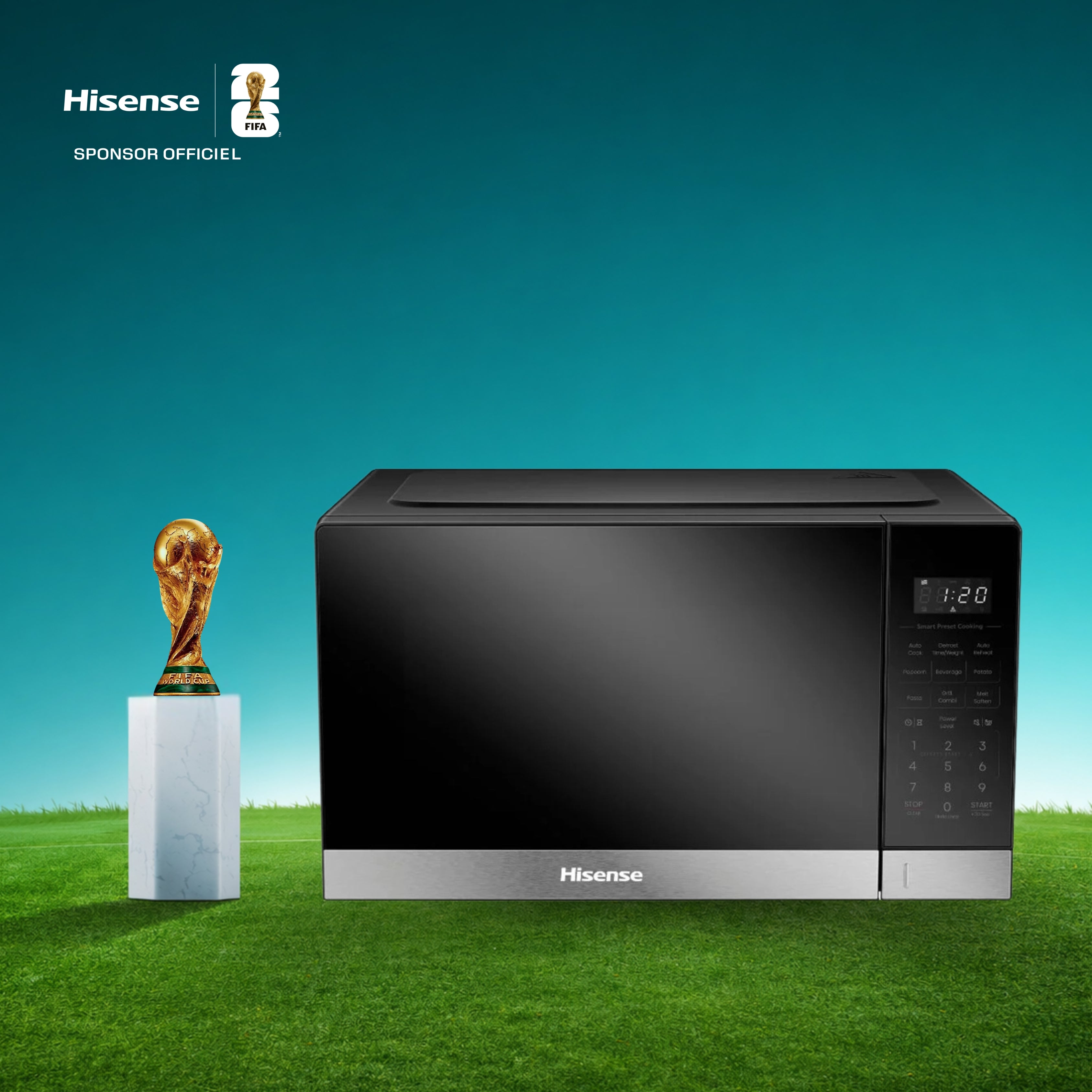 Hisense Micro-ondes 34L avec Grill - HMAS3410SSG