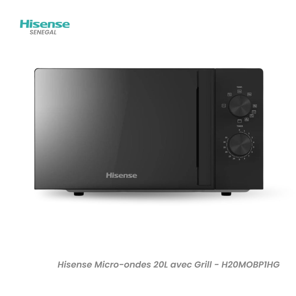 Hisense Micro-ondes 20L avec Grill - H20MOBP1HG