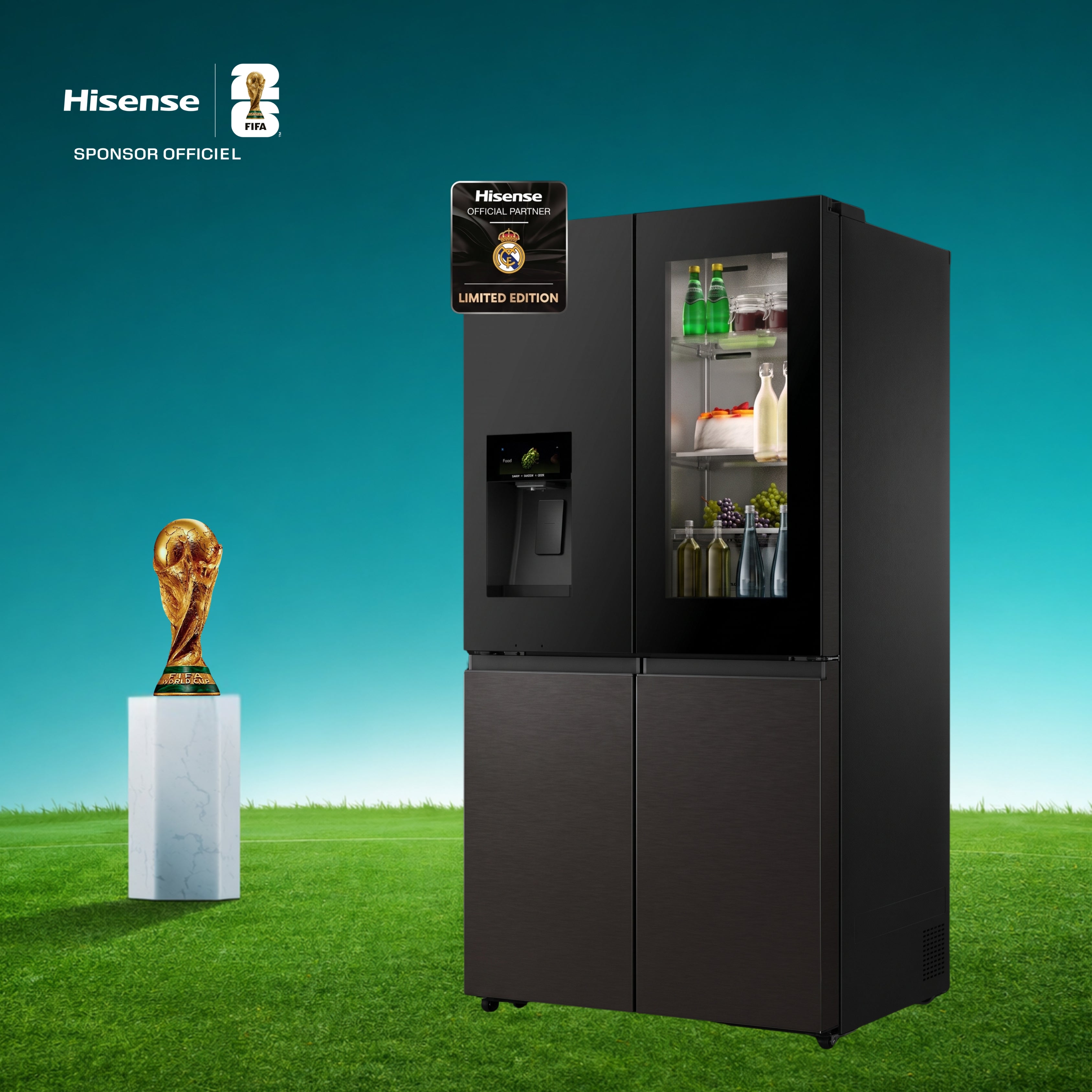 Réfrigérateur Américain Multi-Portes Hisense 617L Connecté - RQ9P600GTL