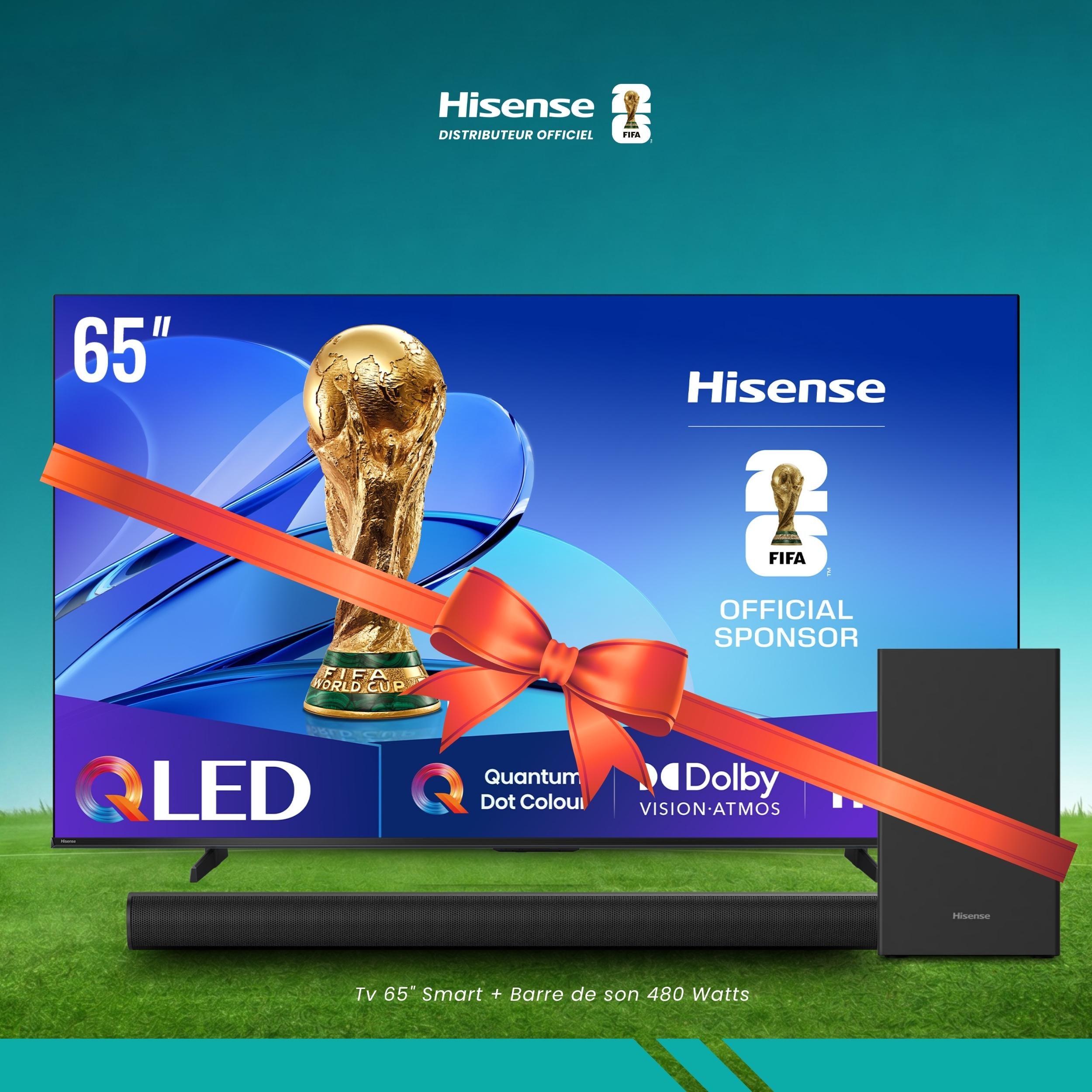 Tv 65" Smart Et Barre De Son 480 Watts