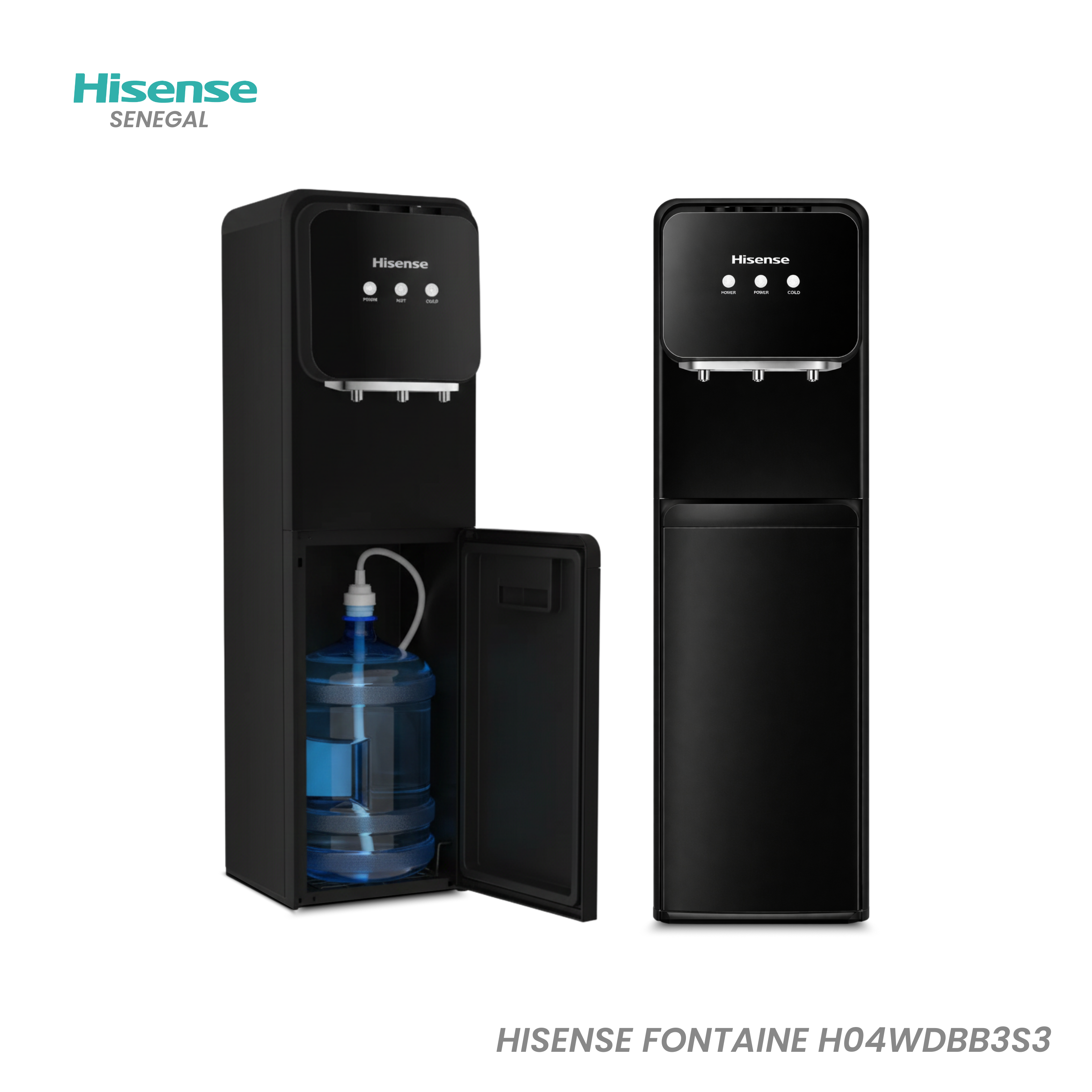 Hisense Fontaine Noir H04WDBB3S3 Cache Bouteille
