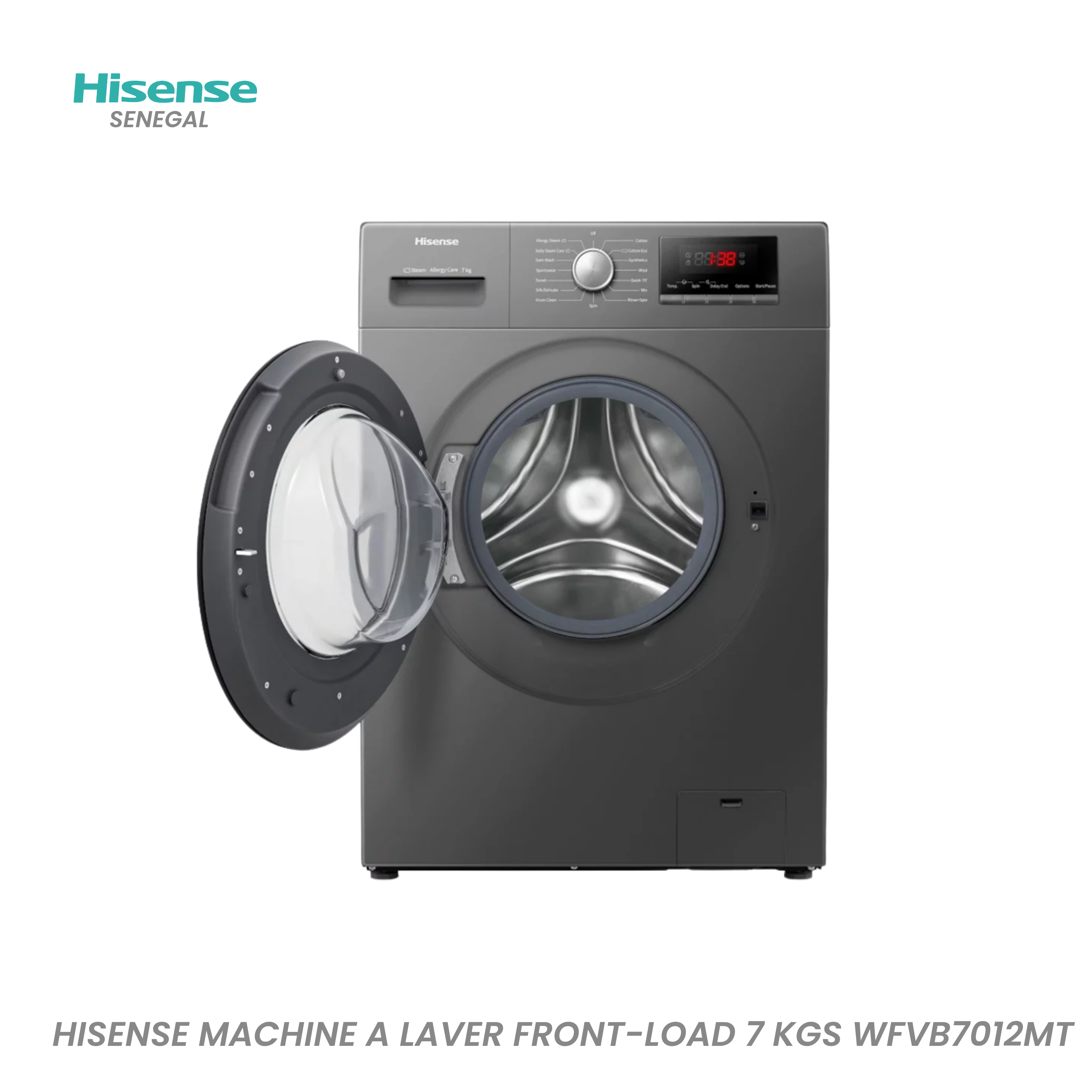 Hisense Machine à Laver Frontale 7KG - WFVB7012MT