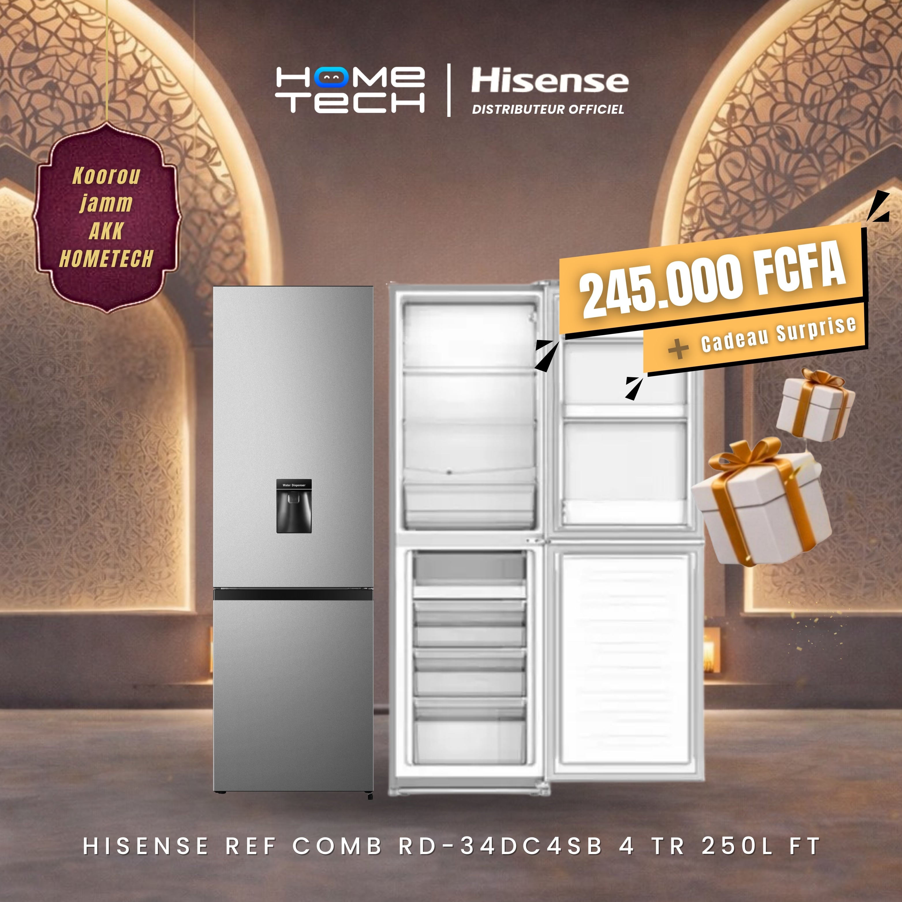 HISENSE REF COMB RD-35DC4SB 3 TR 264L FT