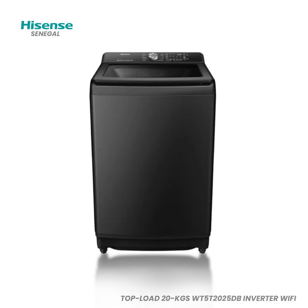 HISENSE MACHINE A LAVER TOP-LOAD 20-KGS WT5T2025DB INVERTER WIFI Hometech SA