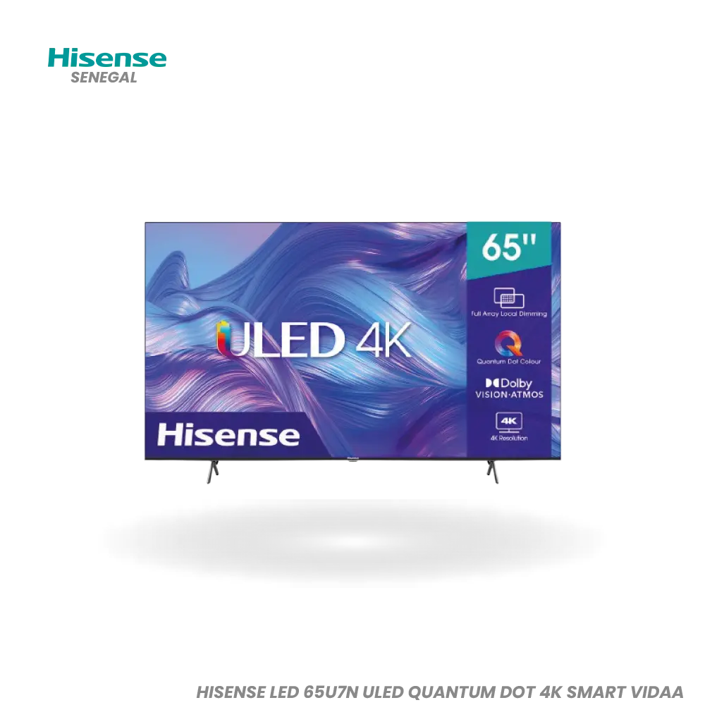 HISENSE TV 65U7N 4K SMART VIDAA Hometech SA