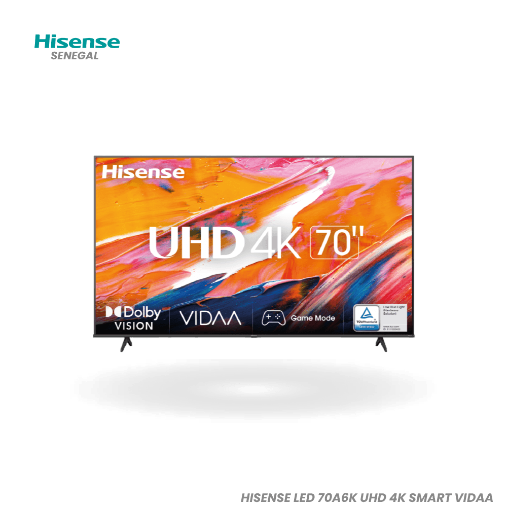 HISENSE TV 70A6K 4K SMART VIDAA Hometech SA