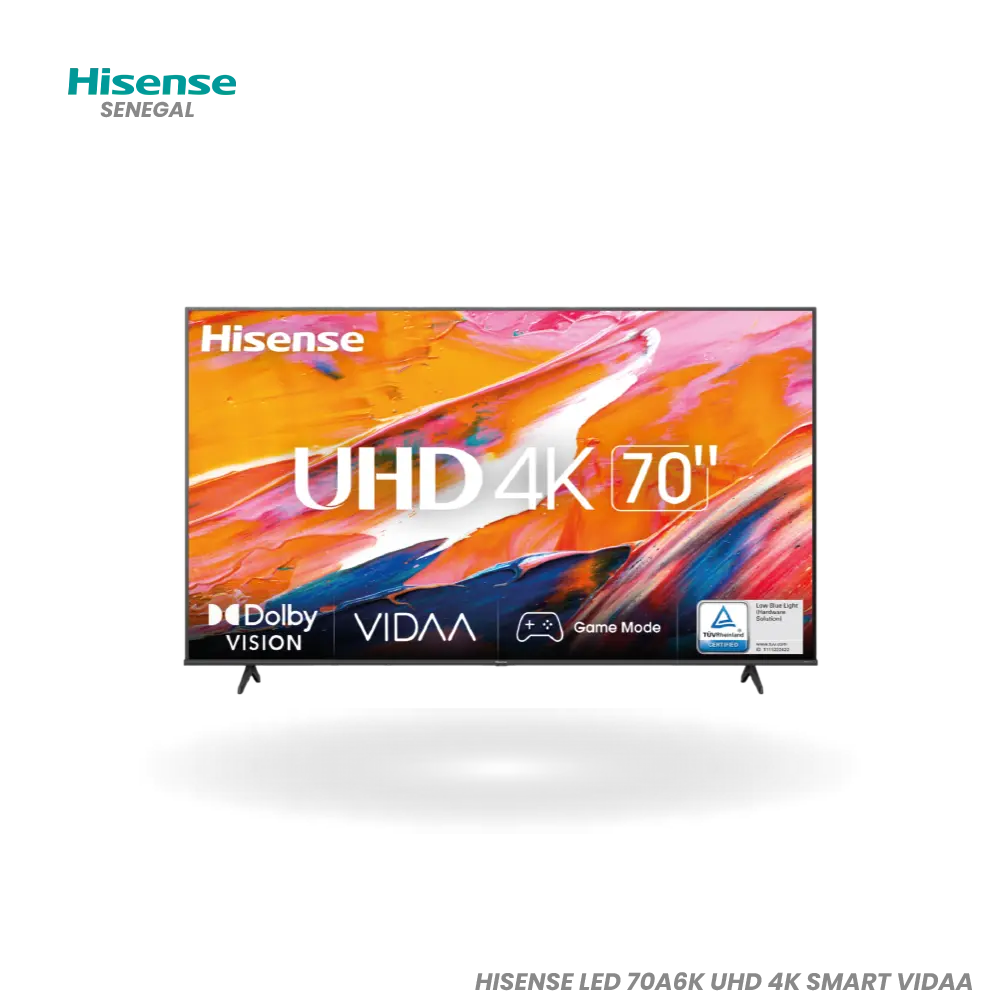 HISENSE TV 70A6K 4K SMART VIDAA Hometech SA