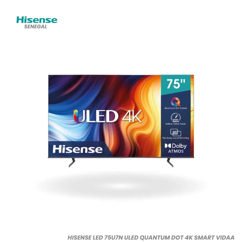 HISENSE TV 75U7N 4K SMART VIDAA Hometech SA
