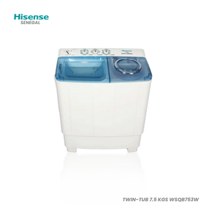 HISENSE MACHINE A LAVER TWIN-TUB 7.5 KGS WSQB753W Hometech SA
