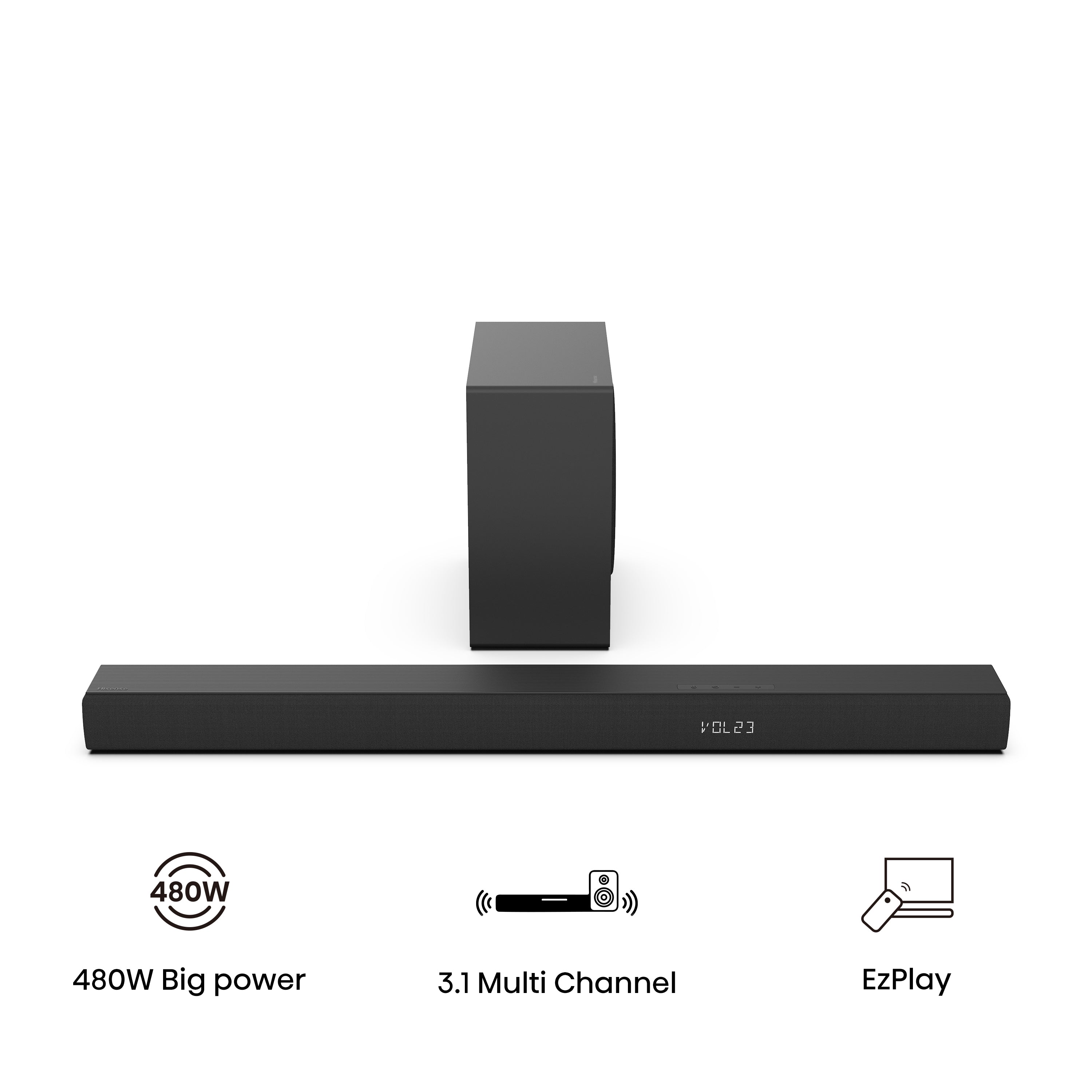 Smart TV 58" 4K + Barre de Son HS3100 480W