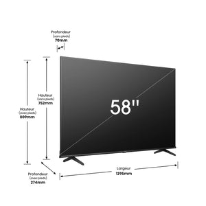 HISENSE TV 58A6K UHD 4K SMART VIDAA Hometech SA