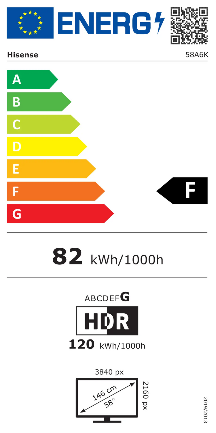 HISENSE TV 58A6K UHD 4K SMART VIDAA Hometech SA
