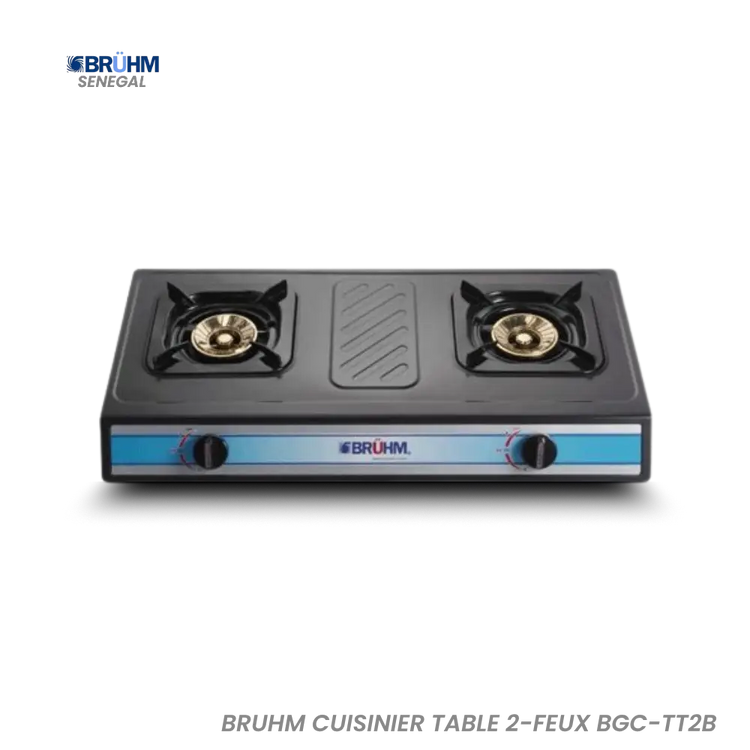 BRUHM CUISINIER TABLE 2-FEUX BGC-TT2B Hometech SA
