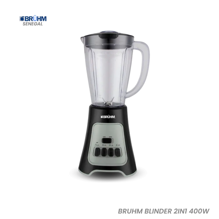 BRUHM BLENDER 2IN1 1.5L 400W BBP-15400PPB Hometech SA