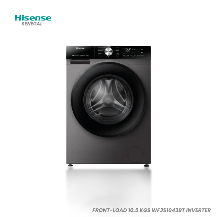 HISENSE MACHINE A LAVER FRONT-LOAD 10.5 KGS WF3S1043BT INVERTER Hometech SA