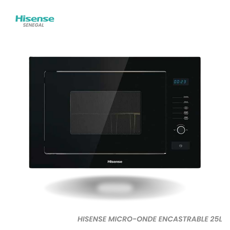 Hisense Micro-ondes Encastrable 25L avec Grill - HB25MOBX7G