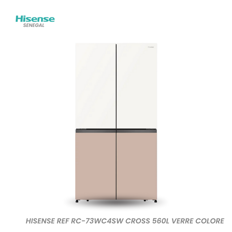 Hisense REF RC-73WC4SW Cross 560L Verre Coloré Inverter