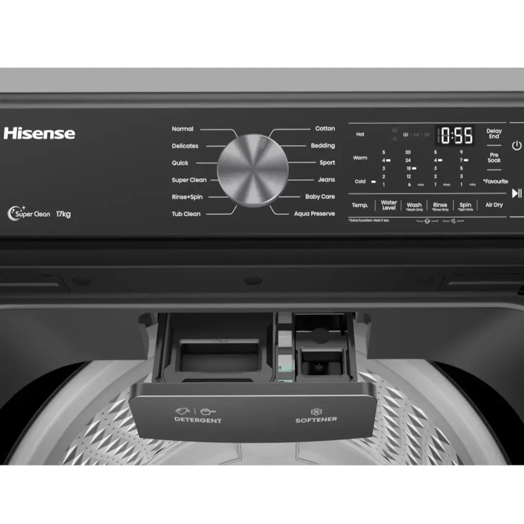HISENSE MACHINE A LAVER TOP-LOAD 17KGS WT3T1723UB Hometech SA