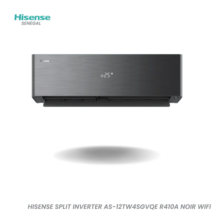 HISENSE SPLIT INVERTER AS-12TW4SGVQE R410A NOIR WIFI Hometech SA