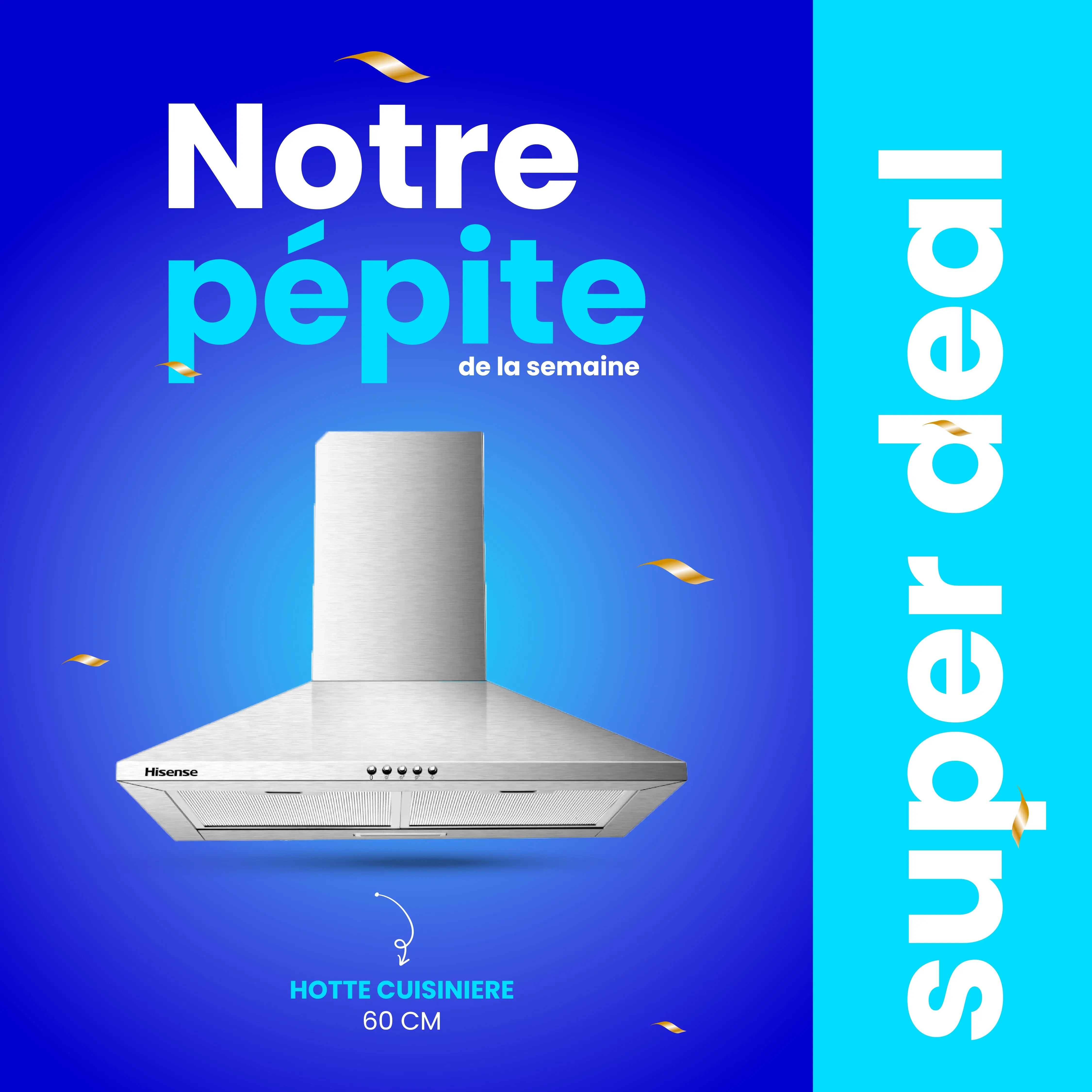 HISENSE HOTTE CUISINIERE 60CM SS HHO60TASS Hometech SA