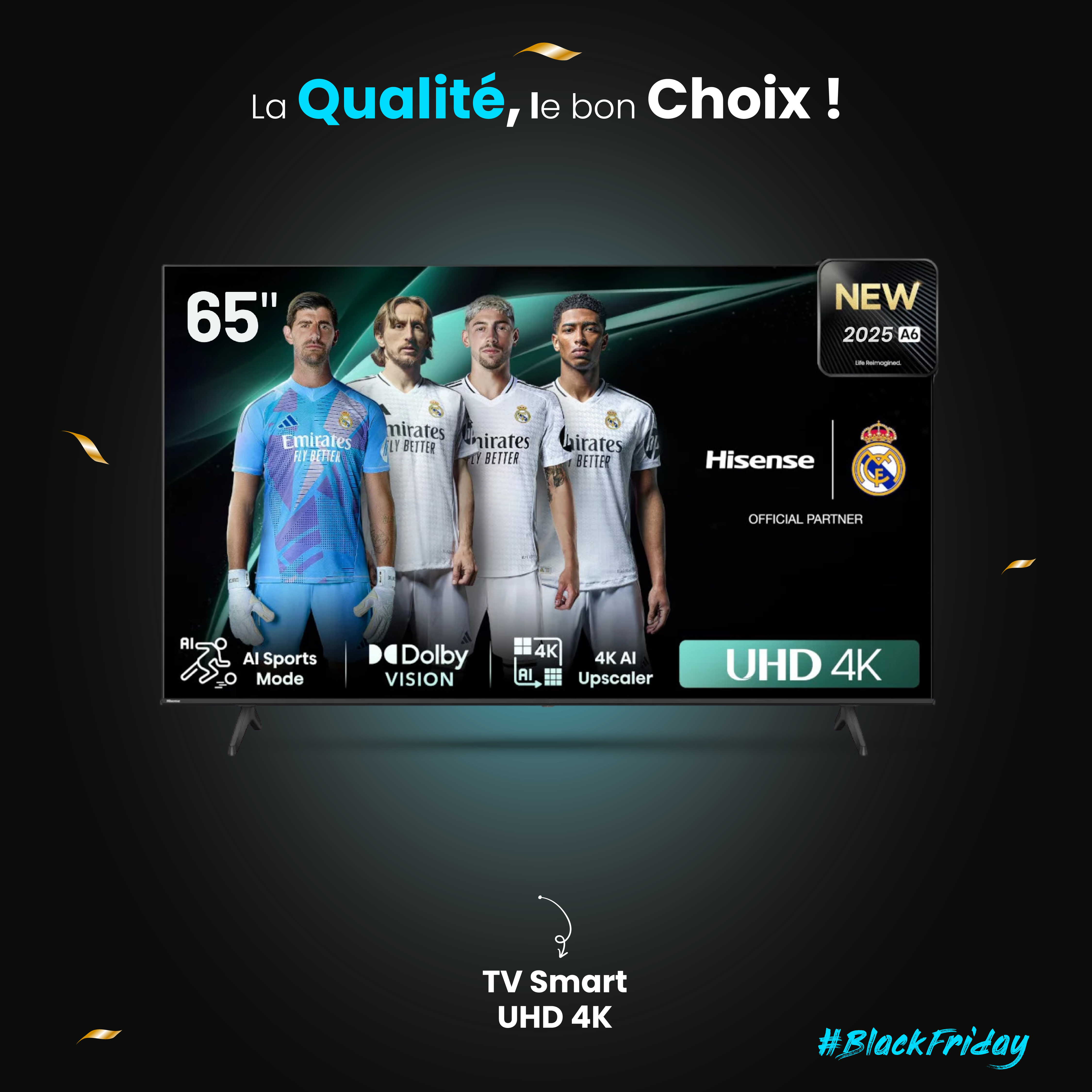 HISENSE TV 65A6K UHD 4K SMART VIDEO