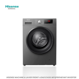 HISENSE MACHINE A LAVER FRONT-LOAD 8 KGS WFQP8014EVMT INVERTER Hometech SA