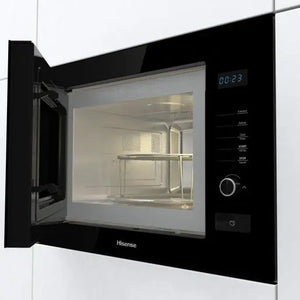HISENSE MICRO-ONDE ENCASTRABLE 25L GRILL-ECRAN-NOIR HB25MOBX7G Hometech SA