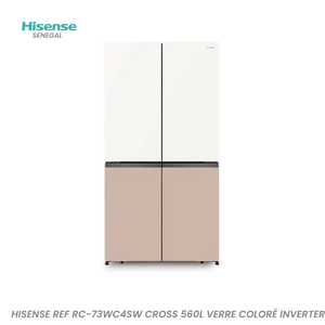 HISENSE REF RC-73WC4SW CROSS 560L VERRE COLORÉ INVERTER Hometech SA