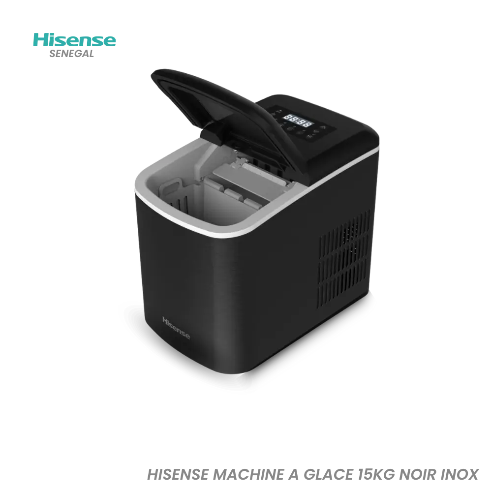 HISENSE MACHINE A GLACE 15KG NOIR-INOX Hometech SA
