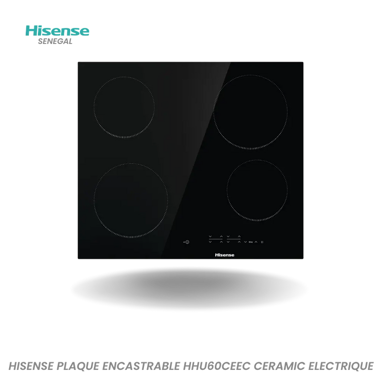 HISENSE PLAQUE ENCASTRABLE HHU60CEEC 60CM CERAMIC ELECTRIQUE Hometech SA