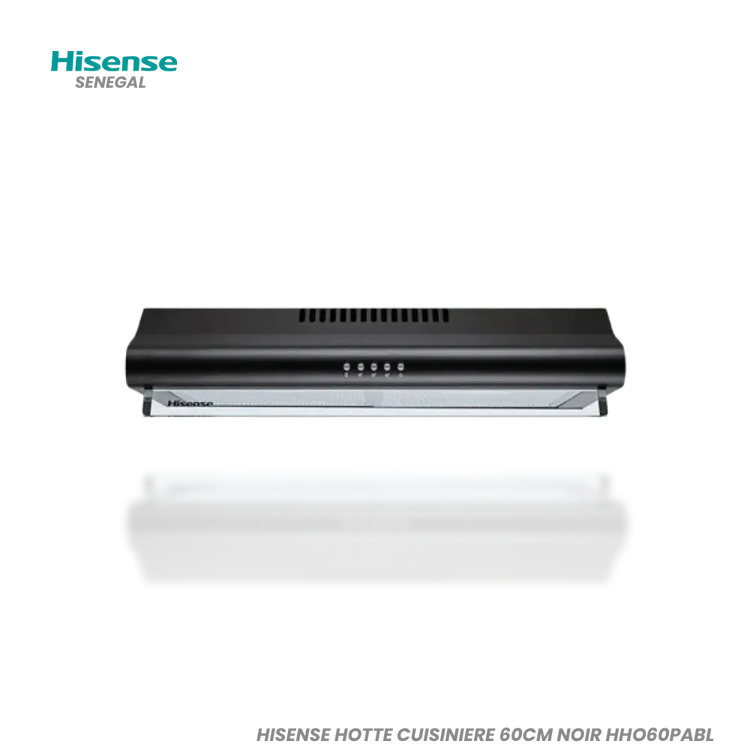 HISENSE HOTTE CUISINIERE 60CM NOIR HHO60PABL Hometech SA