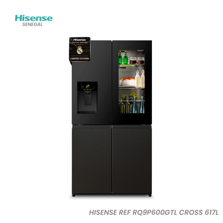 Réfrigérateur Américain Multi-Portes Hisense 617L Connecté - RQ9P600GTL