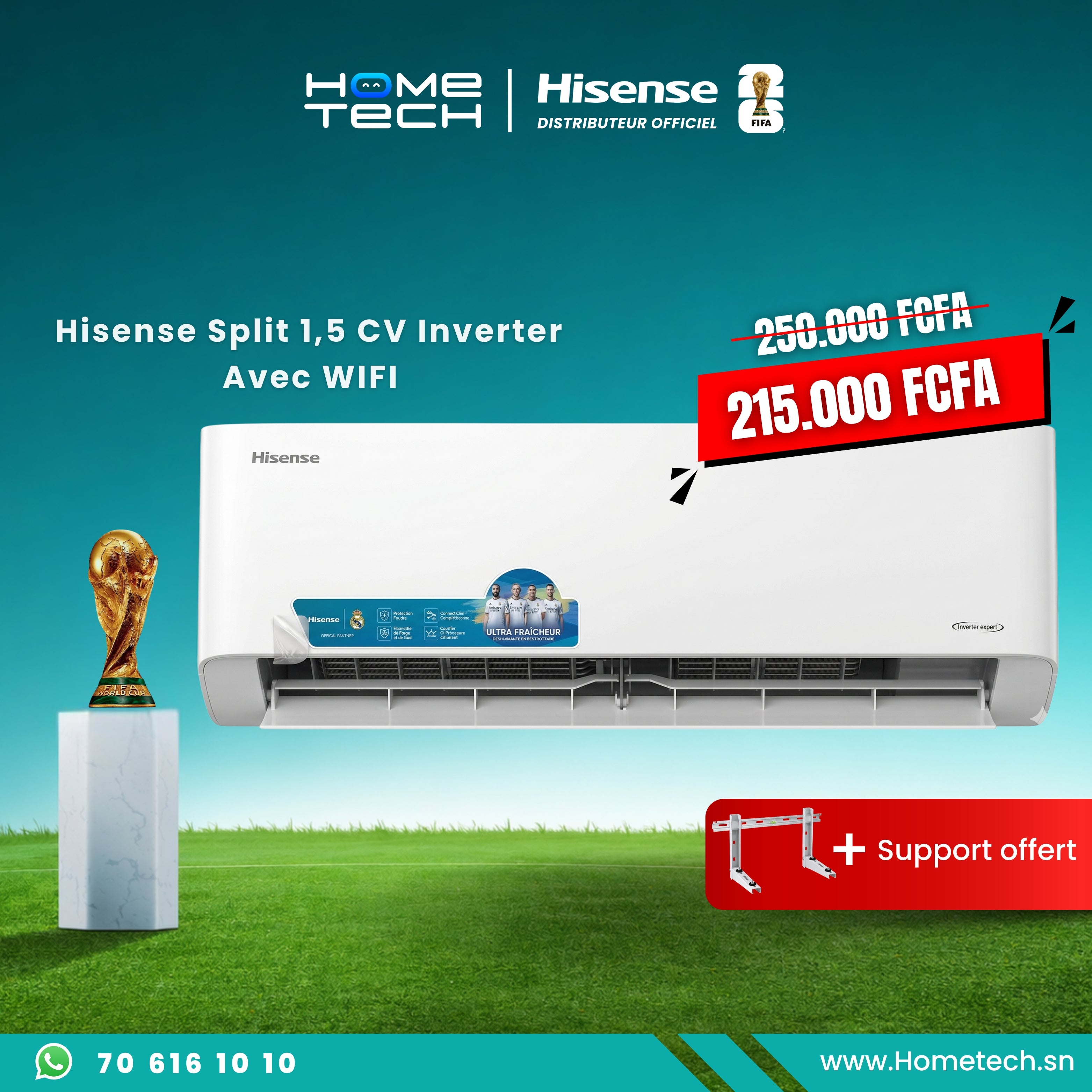 Hisense Split Inverter AS-12TW4SLUHBW R410A Blanc Wifi