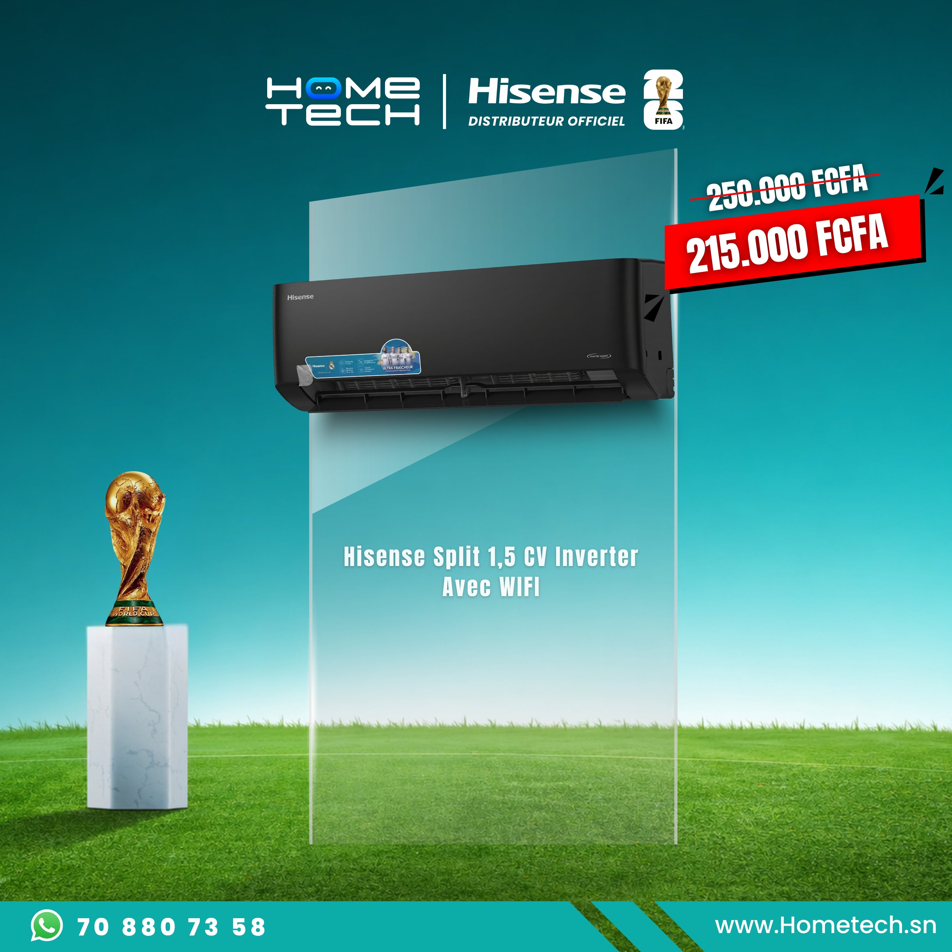 Hisense Split Inverter AS-12TW4SLUHBB R410A Noir Wifi
