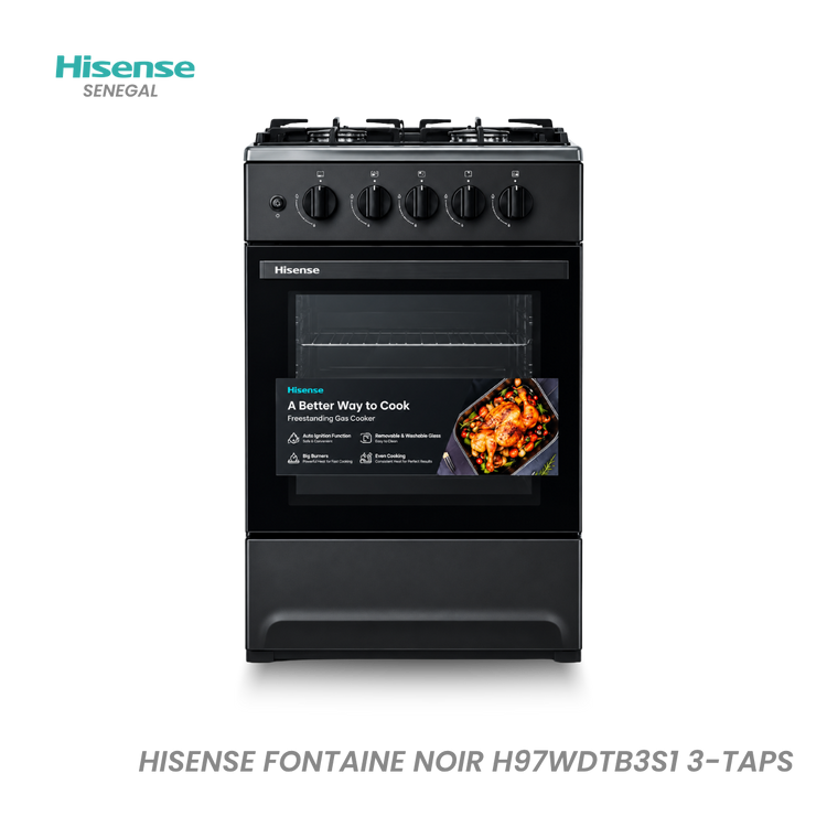 Hisense Gas Cooker 50*55 4-Feux HFG50111B Noir