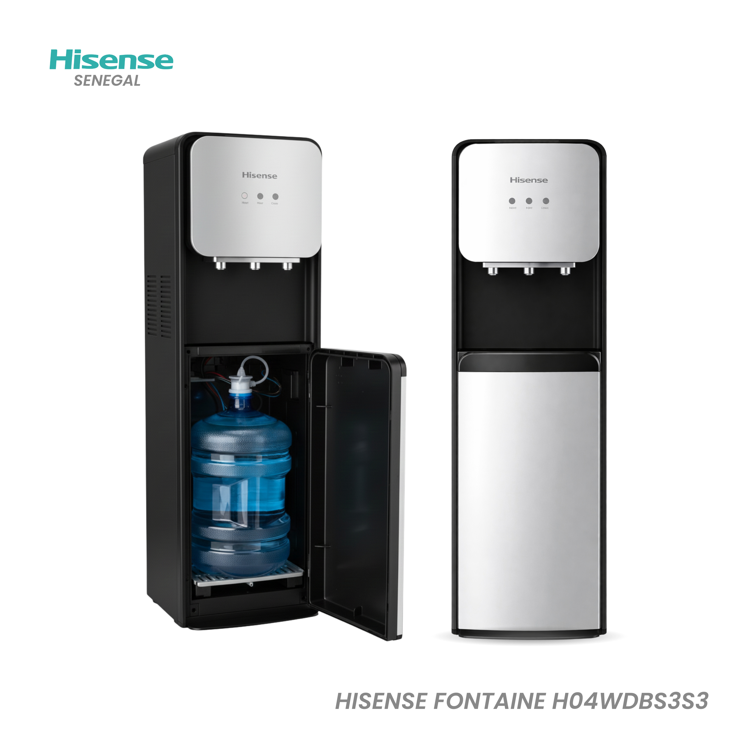Hisense Fontaine Gris H04WDBS3S3 Cache Bouteille